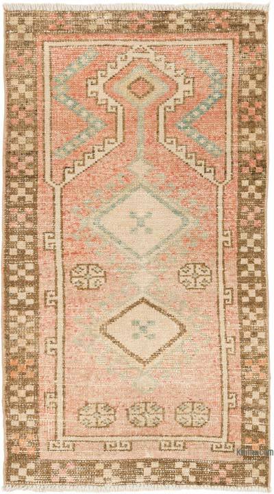 El Dokuma Vintage Halı - 67 cm x 120 cm
