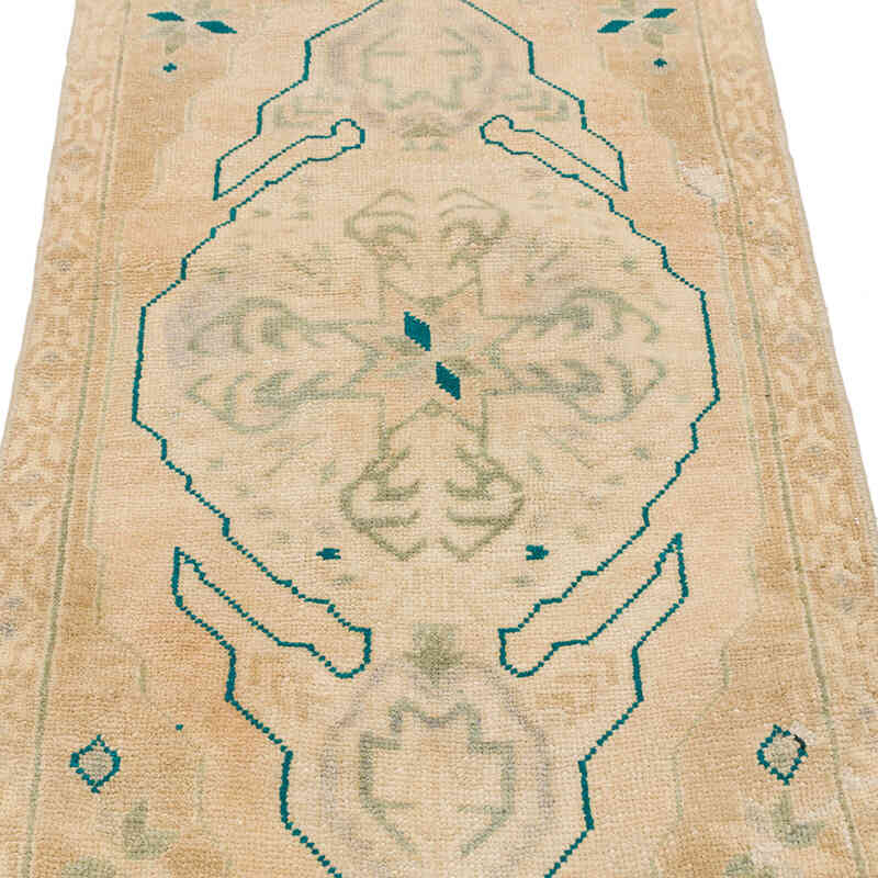 El Dokuma Vintage Halı - 59 cm x 125 cm - K0075091