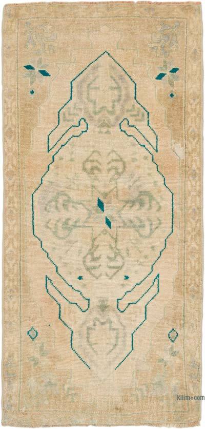 Alfombra Vintage Turca Anudada a Mano - 59 cm x 125 cm