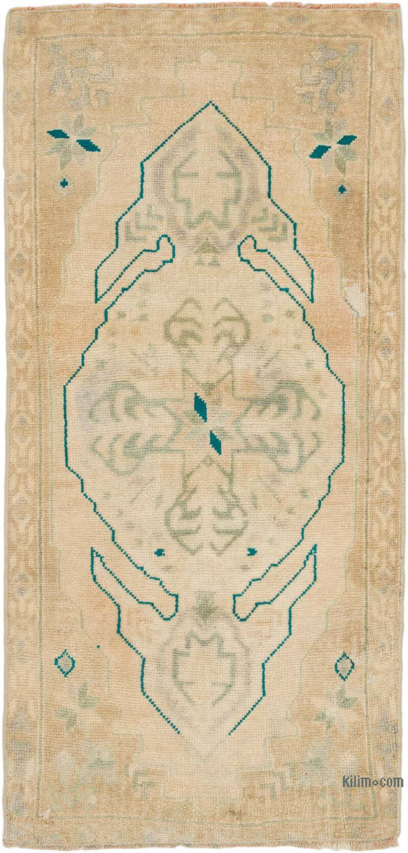 El Dokuma Vintage Halı - 59 cm x 125 cm - K0075091