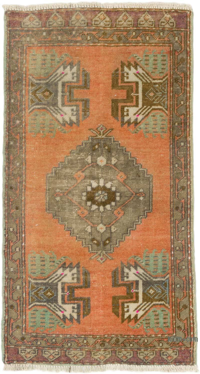 Alfombra Vintage Turca Anudada a Mano - 50 cm x 90 cm - K0075093