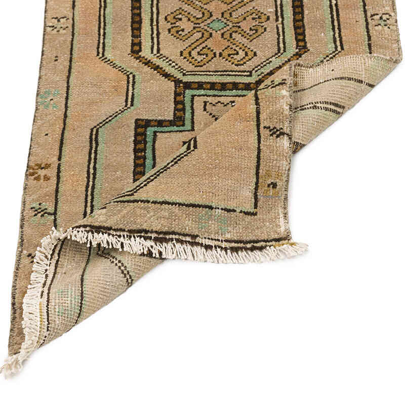 Alfombra Vintage Turca Anudada a Mano - 44 cm x 100 cm - K0075094