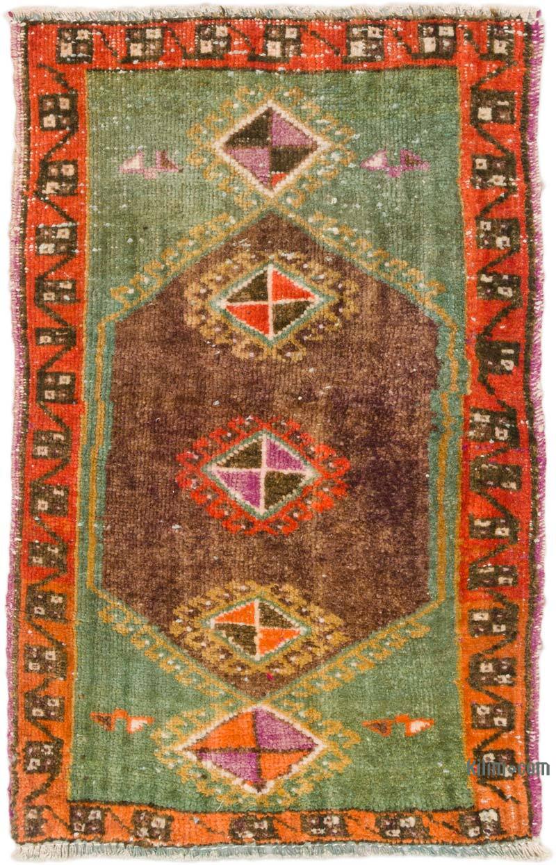 Vintage Turkish Hand-Knotted Rug - 1' 9" x 2' 9" (21" x 33") - K0075095