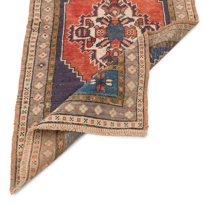 Alfombra Vintage Turca Anudada a Mano - 57 cm x 105 cm - K0075097