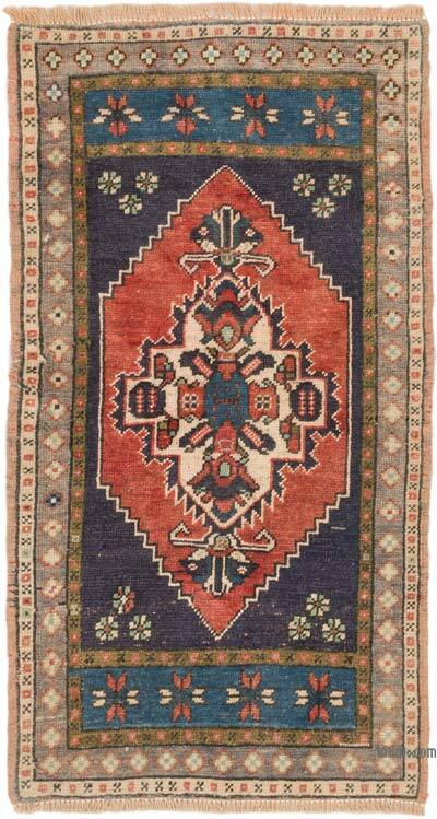 Vintage Turkish Hand-Knotted Rug - 1' 10" x 3' 5" (22" x 41")