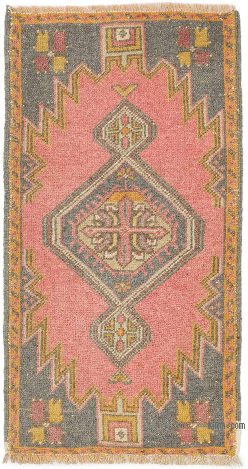 Vintage Turkish Hand-Knotted Rug - 1' 8" x 3' 1" (20" x 37") - K0075098