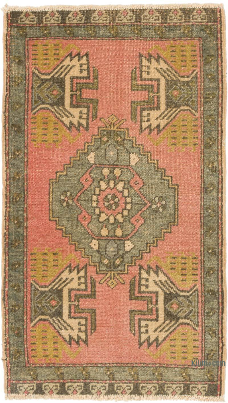 Vintage Turkish Hand-Knotted Rug - 1' 9" x 3' 1" (21" x 37") - K0075100
