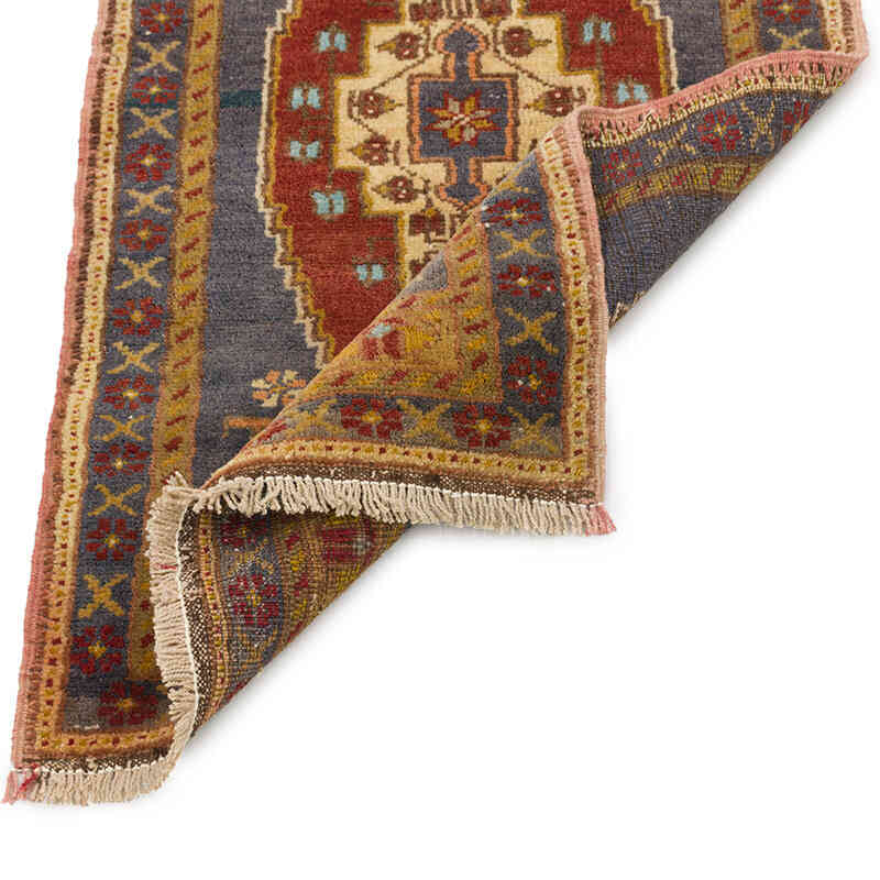 Alfombra Vintage Turca Anudada a Mano - 52 cm x 96 cm - K0075103
