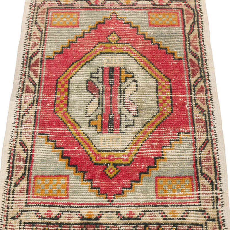 Vintage Turkish Hand-Knotted Rug - 1' 7" x 2' 11" (19" x 35") - K0075105