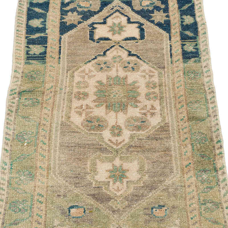 El Dokuma Vintage Halı - 47 cm x 77 cm - K0075107