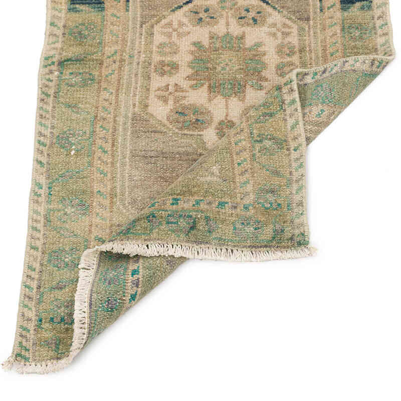 El Dokuma Vintage Halı - 47 cm x 77 cm - K0075107