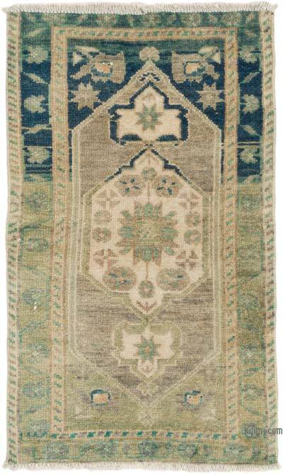 Vintage Turkish Hand-Knotted Rug - 1' 7" x 2' 6" (19" x 30")