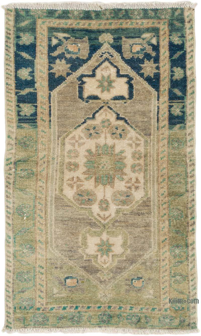 El Dokuma Vintage Halı - 47 cm x 77 cm - K0075107