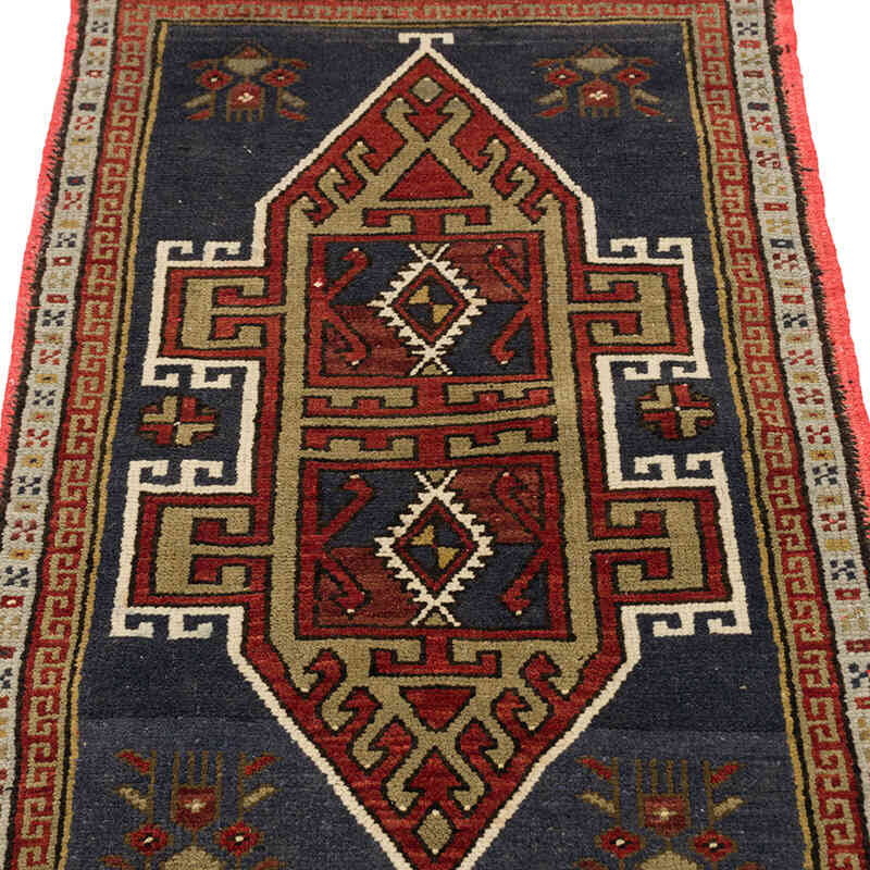 El Dokuma Vintage Halı - 54 cm x 114 cm - K0075113