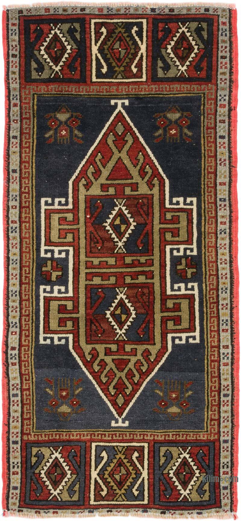 El Dokuma Vintage Halı - 54 cm x 114 cm - K0075113