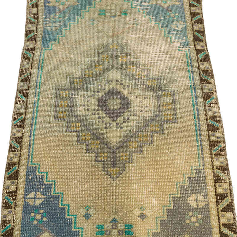 Alfombra Vintage Turca Anudada a Mano - 46 cm x 94 cm - K0075117