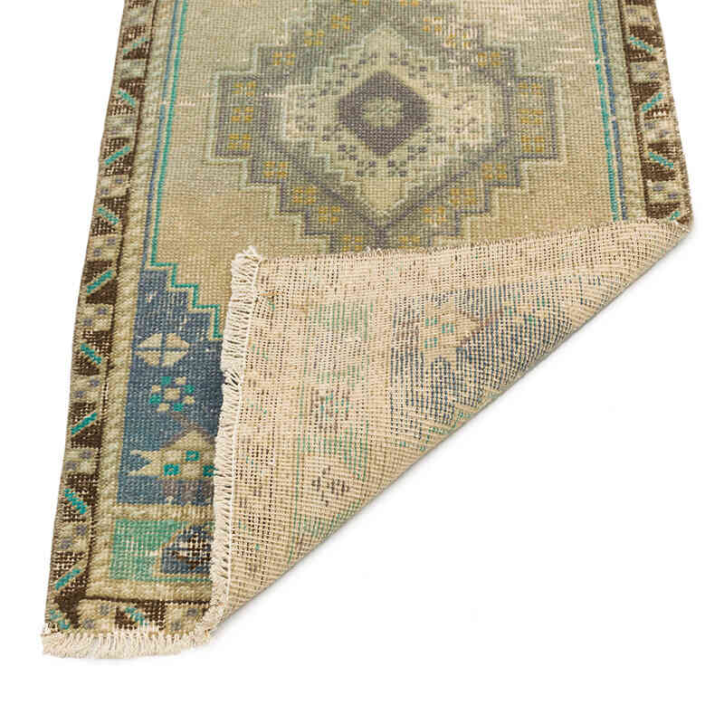 Alfombra Vintage Turca Anudada a Mano - 46 cm x 94 cm - K0075117