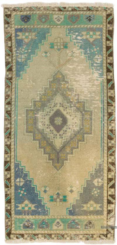El Dokuma Vintage Halı - 46 cm x 94 cm