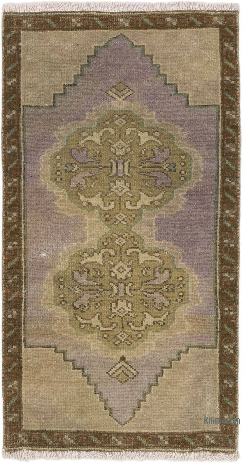 Alfombra Vintage Turca Anudada a Mano - 48 cm x 90 cm - K0075118