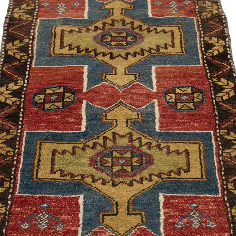 El Dokuma Vintage Halı - 57 cm x 91 cm - K0075120