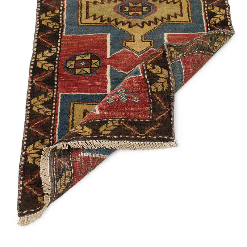 El Dokuma Vintage Halı - 57 cm x 91 cm - K0075120