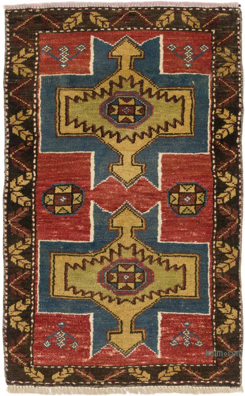 El Dokuma Vintage Halı - 57 cm x 91 cm - K0075120