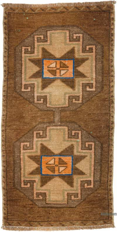 El Dokuma Vintage Halı - 43 cm x 85 cm