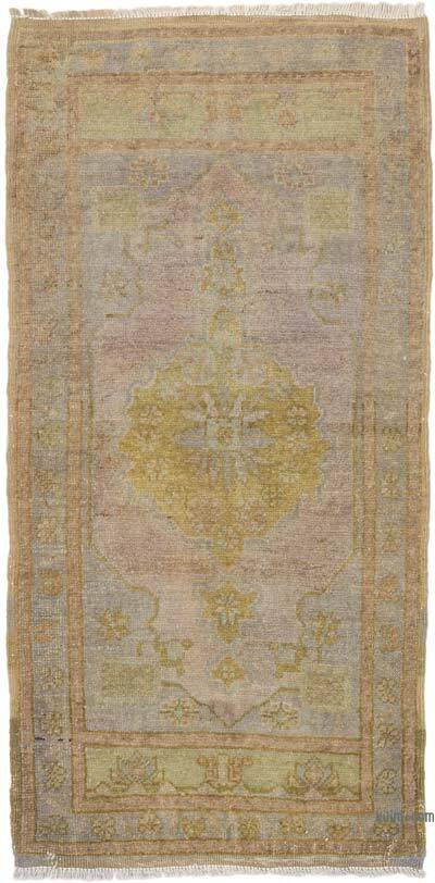 Alfombra Vintage Turca Anudada a Mano - 50 cm x 101 cm
