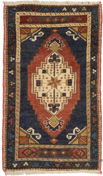 Vintage Turkish Hand-Knotted Rug - 1' 9" x 3' 1" (21" x 37")