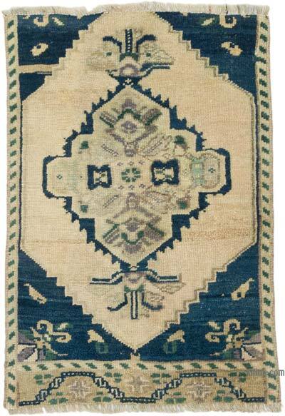 El Dokuma Vintage Halı - 48 cm x 67 cm