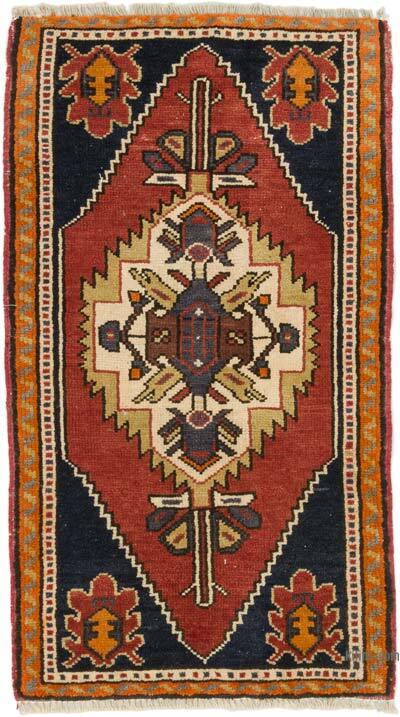 Alfombra Vintage Turca Anudada a Mano - 49 cm x 86 cm