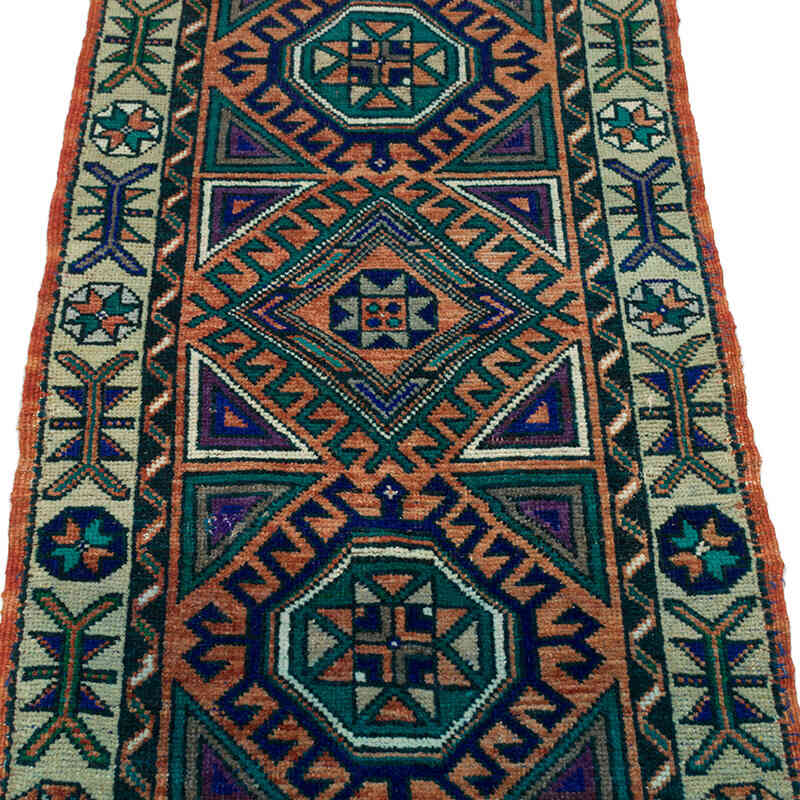 Vintage Turkish Hand-Knotted Rug - 1' 9" x 4'  (21" x 48") - K0075135