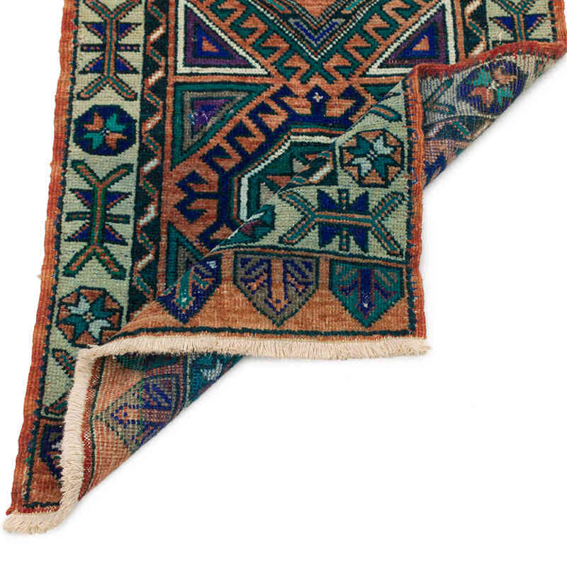 Vintage Turkish Hand-Knotted Rug - 1' 9" x 4'  (21" x 48") - K0075135