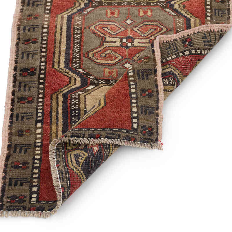Alfombra Vintage Turca Anudada a Mano - 56 cm x 91 cm - K0075141