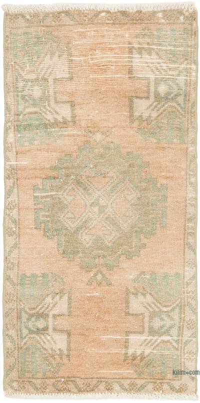 Alfombra Vintage Turca Anudada a Mano - 50 cm x 99 cm