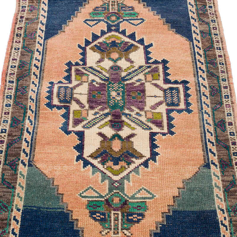 Alfombra Vintage Turca Anudada a Mano - 56 cm x 114 cm - K0075144