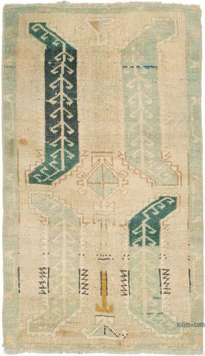 Alfombra Vintage Turca Anudada a Mano - 51 cm x 86 cm