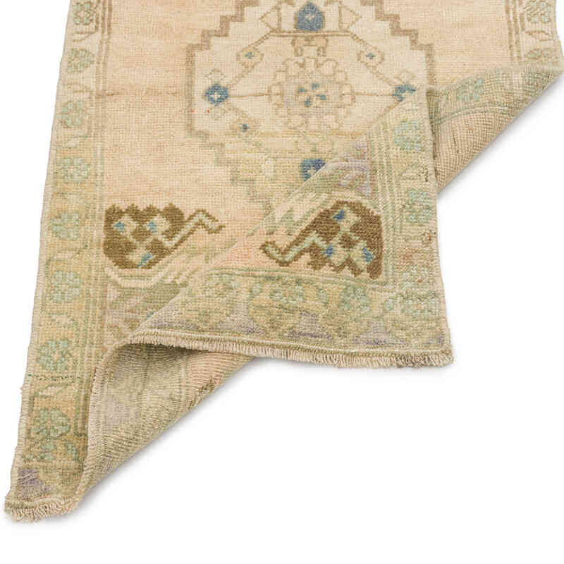El Dokuma Vintage Halı - 54 cm x 102 cm - K0075146