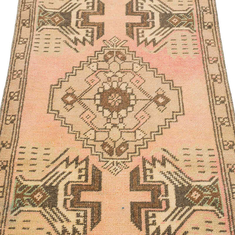 Alfombra Vintage Turca Anudada a Mano - 53 cm x 108 cm - K0075148