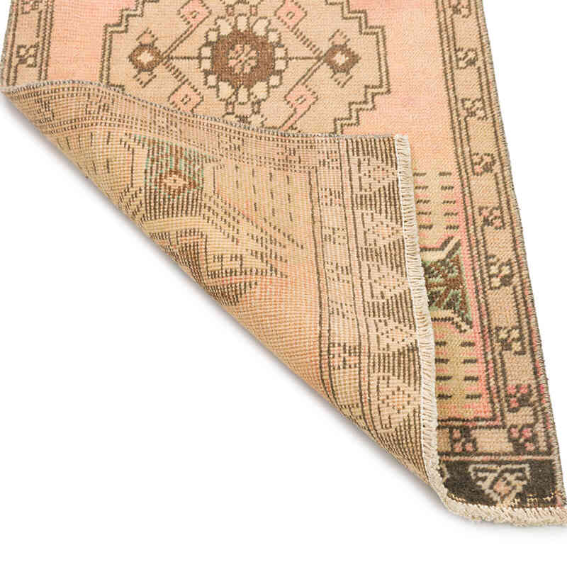 Alfombra Vintage Turca Anudada a Mano - 53 cm x 108 cm - K0075148