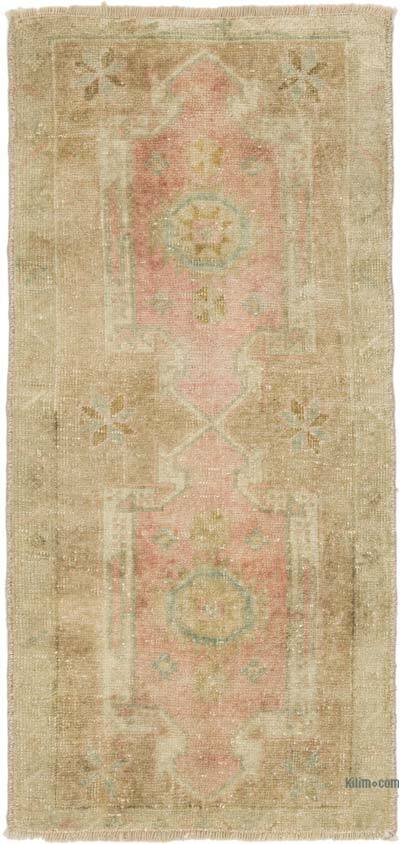 Vintage Turkish Hand-Knotted Rug - 1' 6" x 3' 3" (18" x 39")