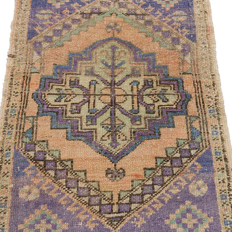 El Dokuma Vintage Halı - 50 cm x 84 cm - K0075153