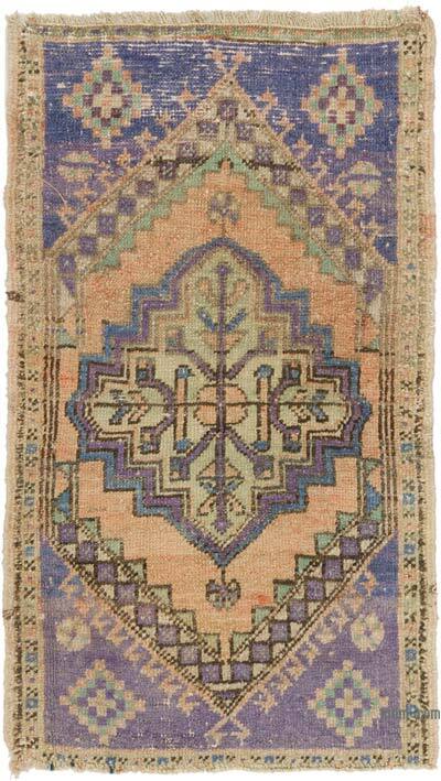 Alfombra Vintage Turca Anudada a Mano - 50 cm x 84 cm