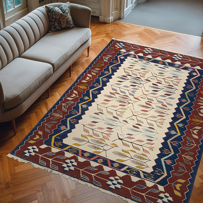 Yeni Kök Boya El Dokuma Kilim - 210 cm x 288 cm - K0075171