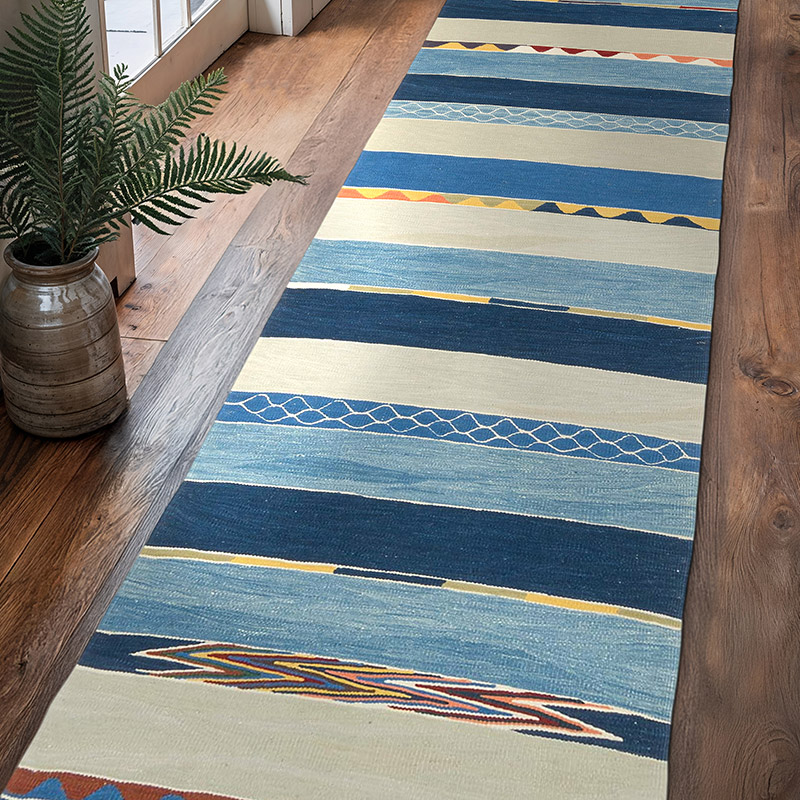 Yeni Kök Boya El Dokuma Yolluk Kilim - 88 cm x 340 cm - K0075173