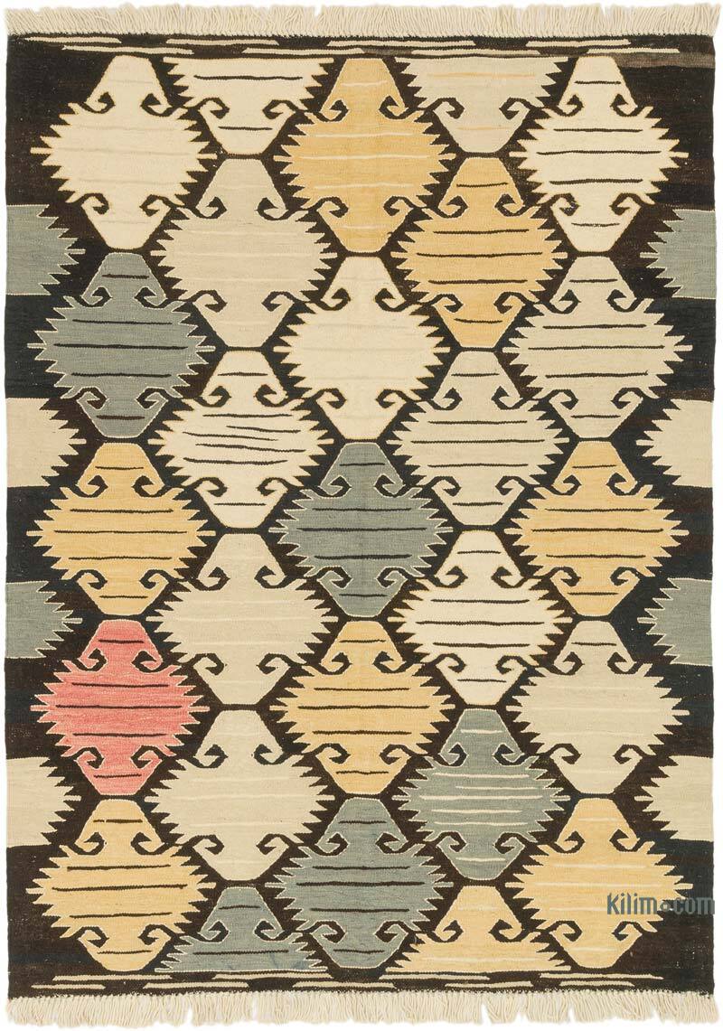 New Handwoven Turkish Kilim Rug - 5' 9" x 7' 9" (69" x 93") - K0075179
