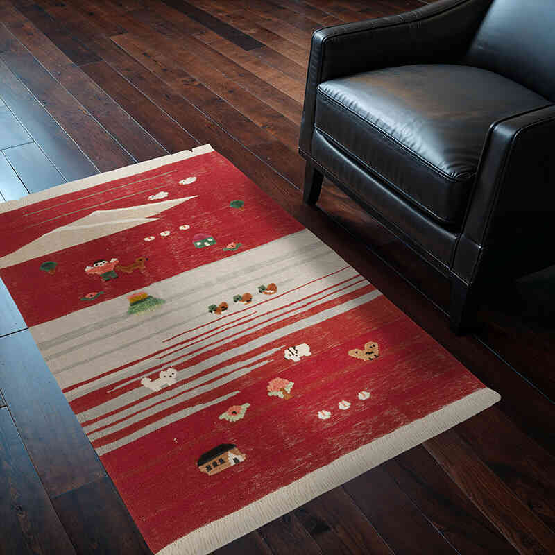 Nueva Alfombra Turca Kilim - 105 cm x 145 cm - K0075184