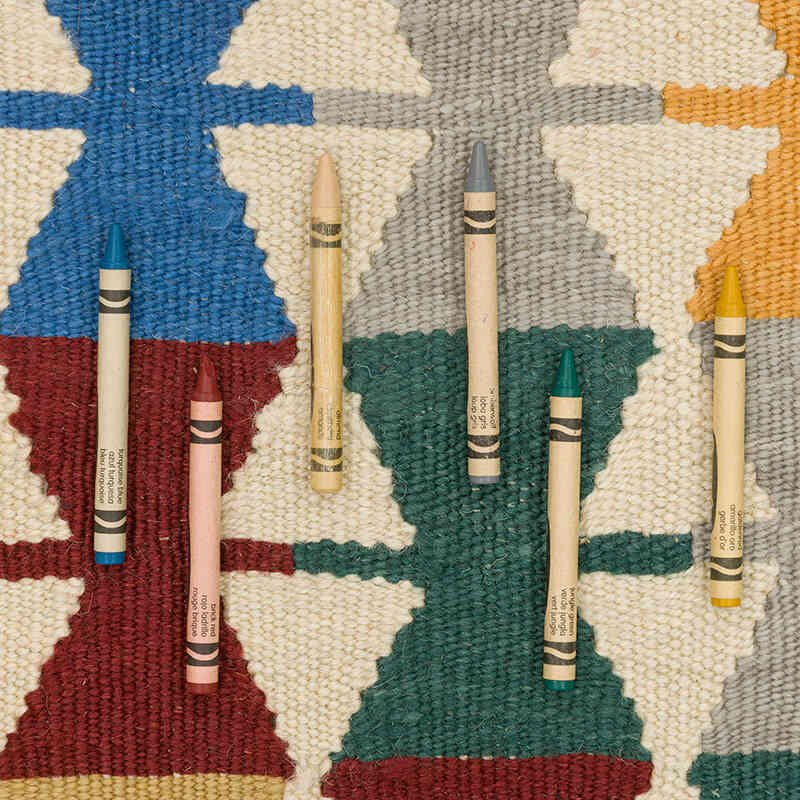 New Handwoven Turkish Kilim Rug - 4' 2" x 5' 9" (50" x 69") - K0075187