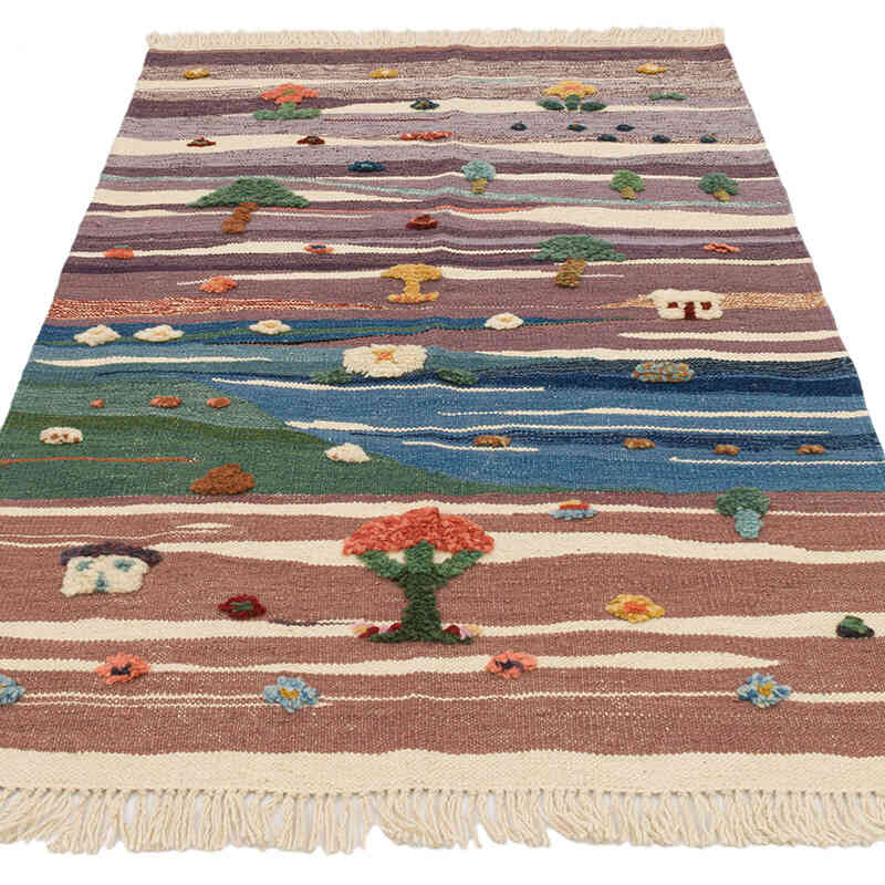 Nueva Alfombra Turca Kilim - 105 cm x 156 cm - K0075189