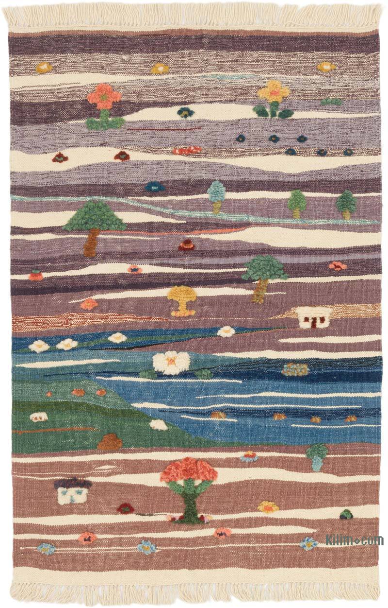 Nueva Alfombra Turca Kilim - 105 cm x 156 cm - K0075189